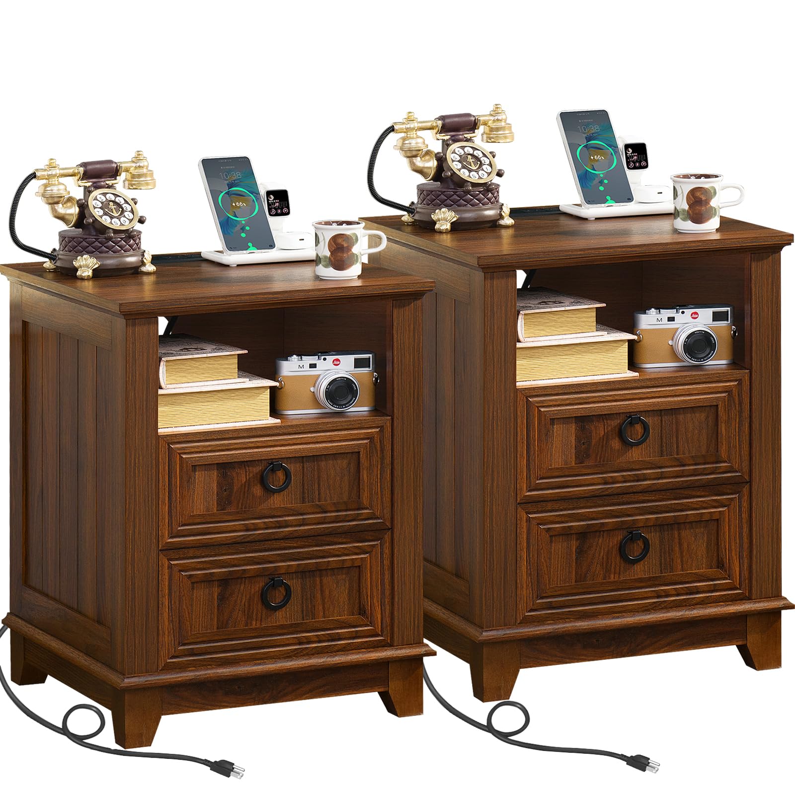 Farmhouse Night Stands Set of 2 - 18