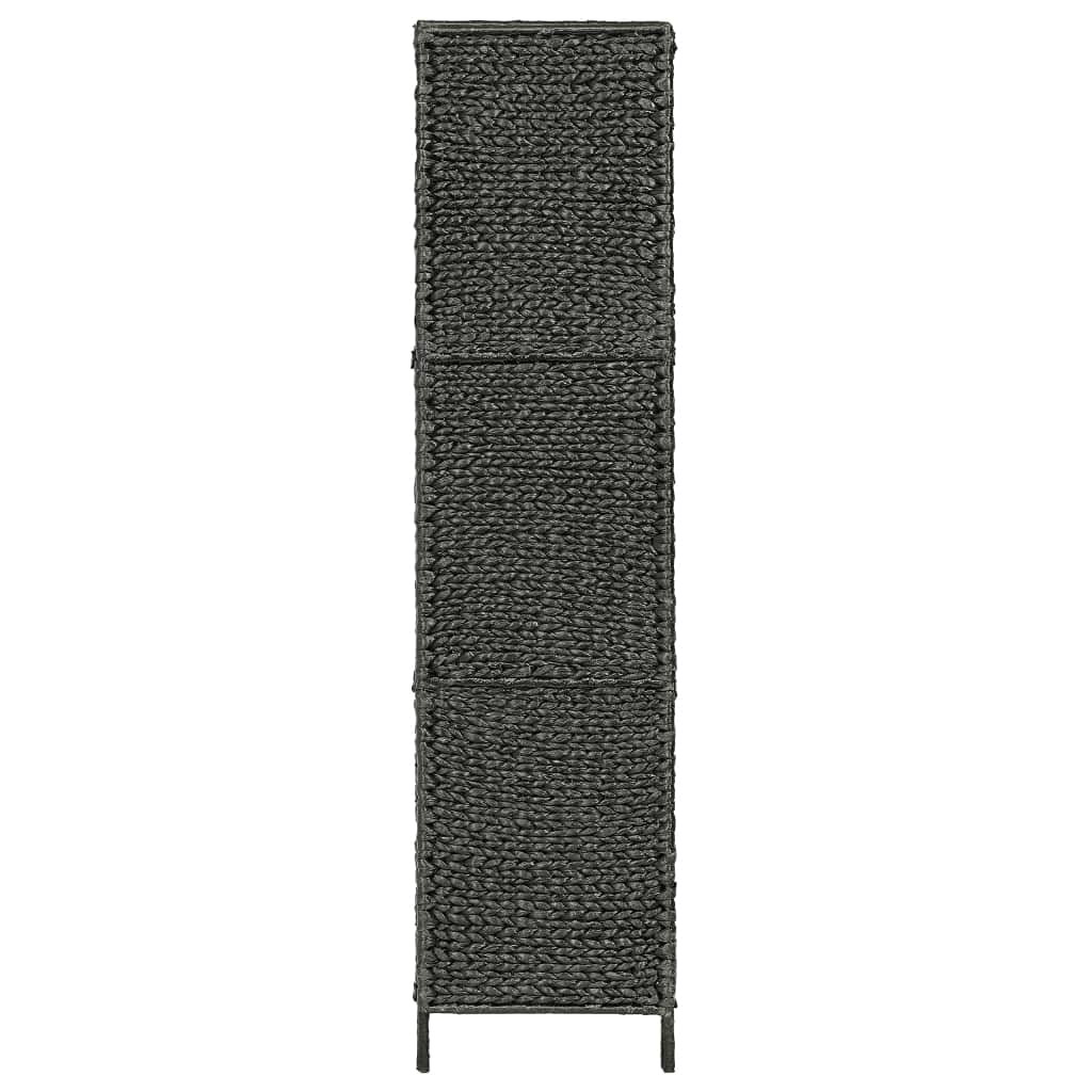 5-Panel Black Water Hyacinth Room Divider Screen 76
