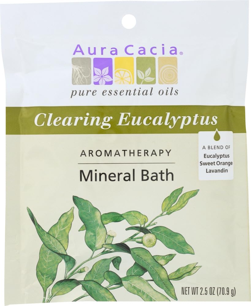 Aura Cacia Eucalyptus Essential Oil for Bath & Shower - Relaxing Aromatherapy, Stress Relief & Respiratory Support - Perfect for Spa, Yoga & Home Wellness