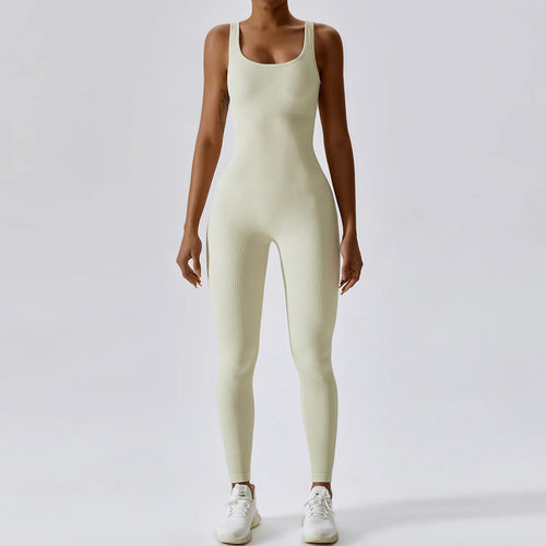Seamless One-Piece Yoga Suit for Women - Spring Workout Outfit with Belly Control for Dance, Fitness & Tightening - Perfect for Yoga, Gym & Activewear