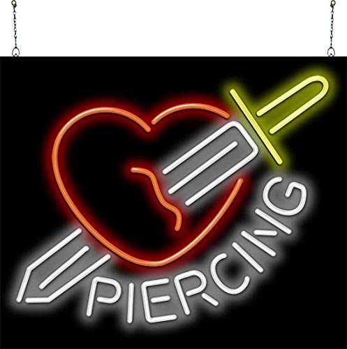 Edgy Heart & Knife Neon Sign - Unique Wall Decor for Bedroom, Bar, or Tattoo Shop | Cool LED Art for Gothic & Punk Style Lovers