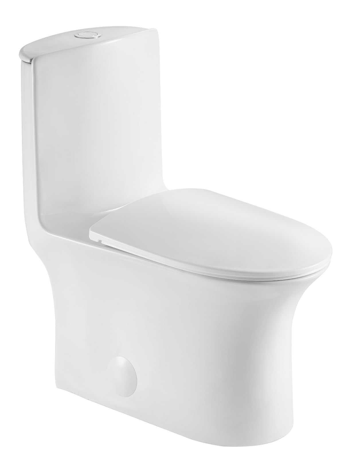 Dual Flush Elongated One Piece Toilet - Comfort Height ADA Compliant White Ceramic Bathroom Toilet for Home & Commercial Use | Perfect for Modern Bathrooms & Water Conservation