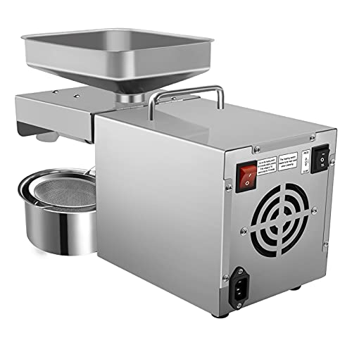 Premium Stainless Steel Oil Press Machine - Commercial & Home Use Cold Press for Linseed, Peanut, Soybean Oil - Perfect for Healthy Cooking, DIY Oil Extraction & Small Business Production