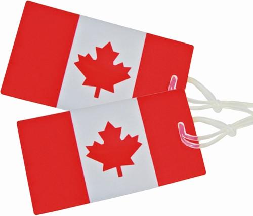 Samsonite Canadian Flag Luggage Tags (2-Pack) - Durable Travel Accessories for Suitcases & Backpacks - Perfect for International Travel & Identification
