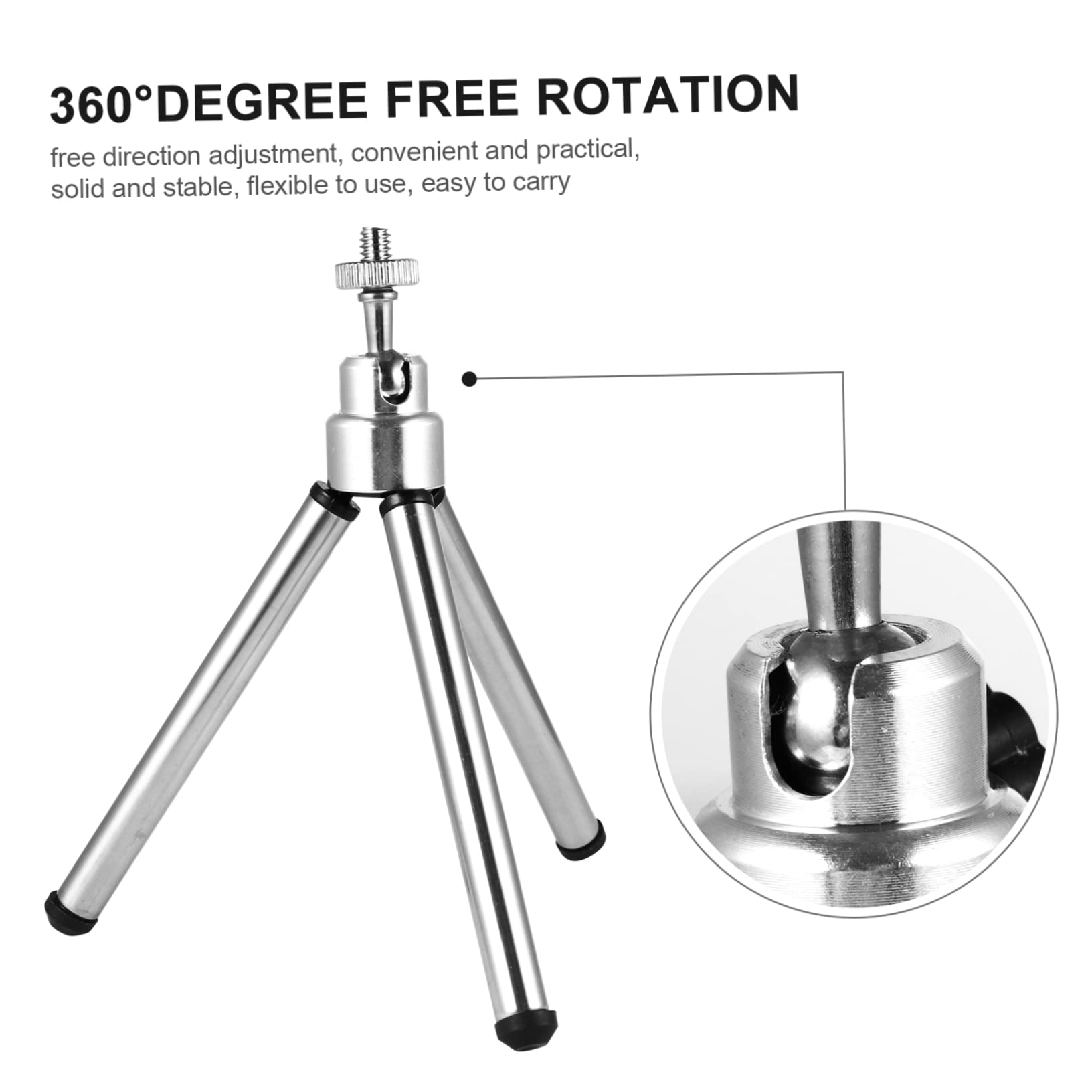 Jojofuny Fishing Light Tripod Stand - 360° Rotatable with Standard Screw & Retractable Design for Night Fishing, Camping, and Outdoor Adventures
