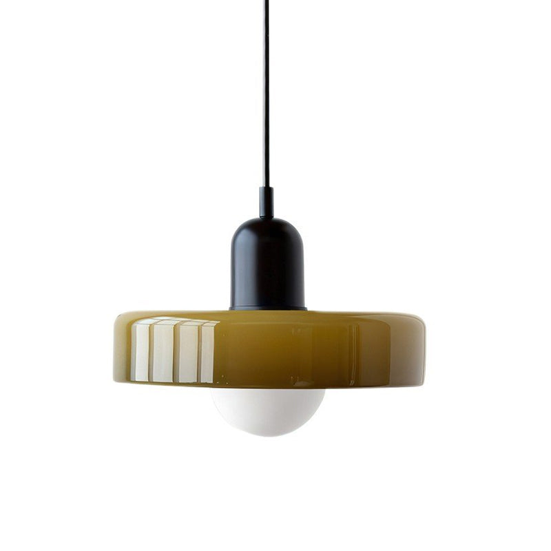 Modern Disc Orb Pendant Light Fixture - Sleek Minimalist Ceiling Lighting for Dining Room, Kitchen, Bedroom & Living Room Decor