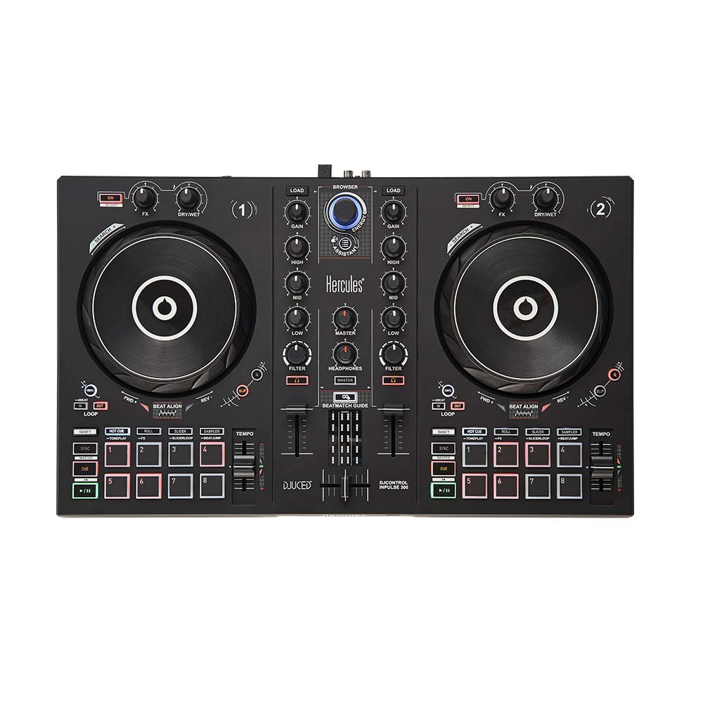 Hercules DJ Controller Professional Mixer - Black (Model 4780883) for DJs, Music Producers & Live Performances
