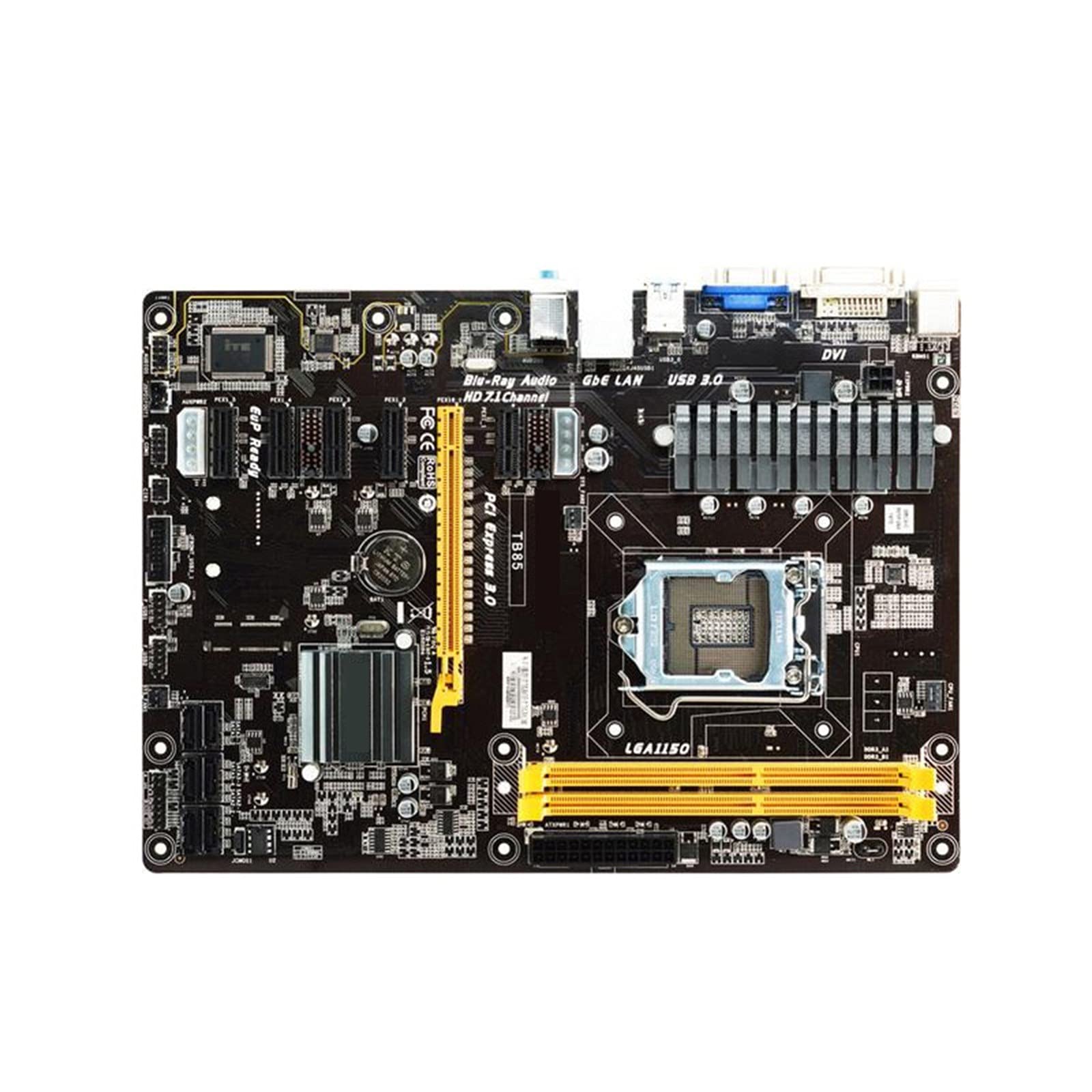 HEMOTONE Desktop Motherboard for BIOSTAR TB85 - LGA 1150 Socket, Supports Intel i7/i5/i3, DDR3 RAM (Compatible with H81/H61/TB250 PRO BTC) - Perfect for Gaming PCs, Office Workstations & Home Computer Builds