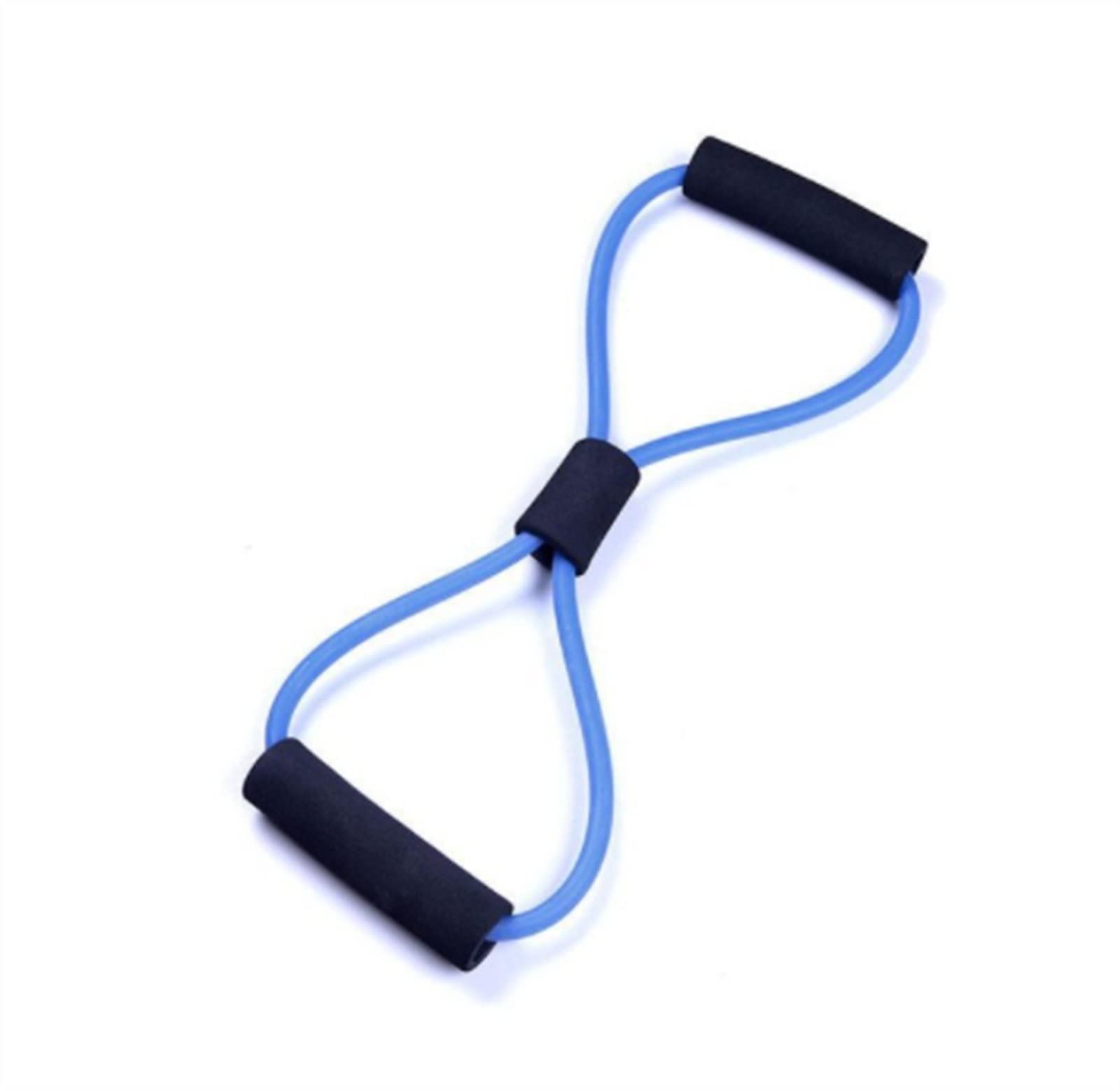 ONGHAHYIS 8-Word Chest Expander - Yoga Resistance Bands for Fitness, Muscle Training & Workouts - Stretchable Rubber Elastic Exercise Bands for Home Gym, Physical Therapy & Sports Training (Blue)