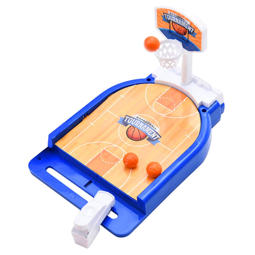 NUOBESTY Mini Finger Football Game - Tabletop Soccer & Basketball Arcade Toy for Home, Office, Party - Interactive Educational Desktop Game for Kids & Adults (Blue Basketball Style) - Perfect for Stress Relief, Family Fun & Office Breaks
