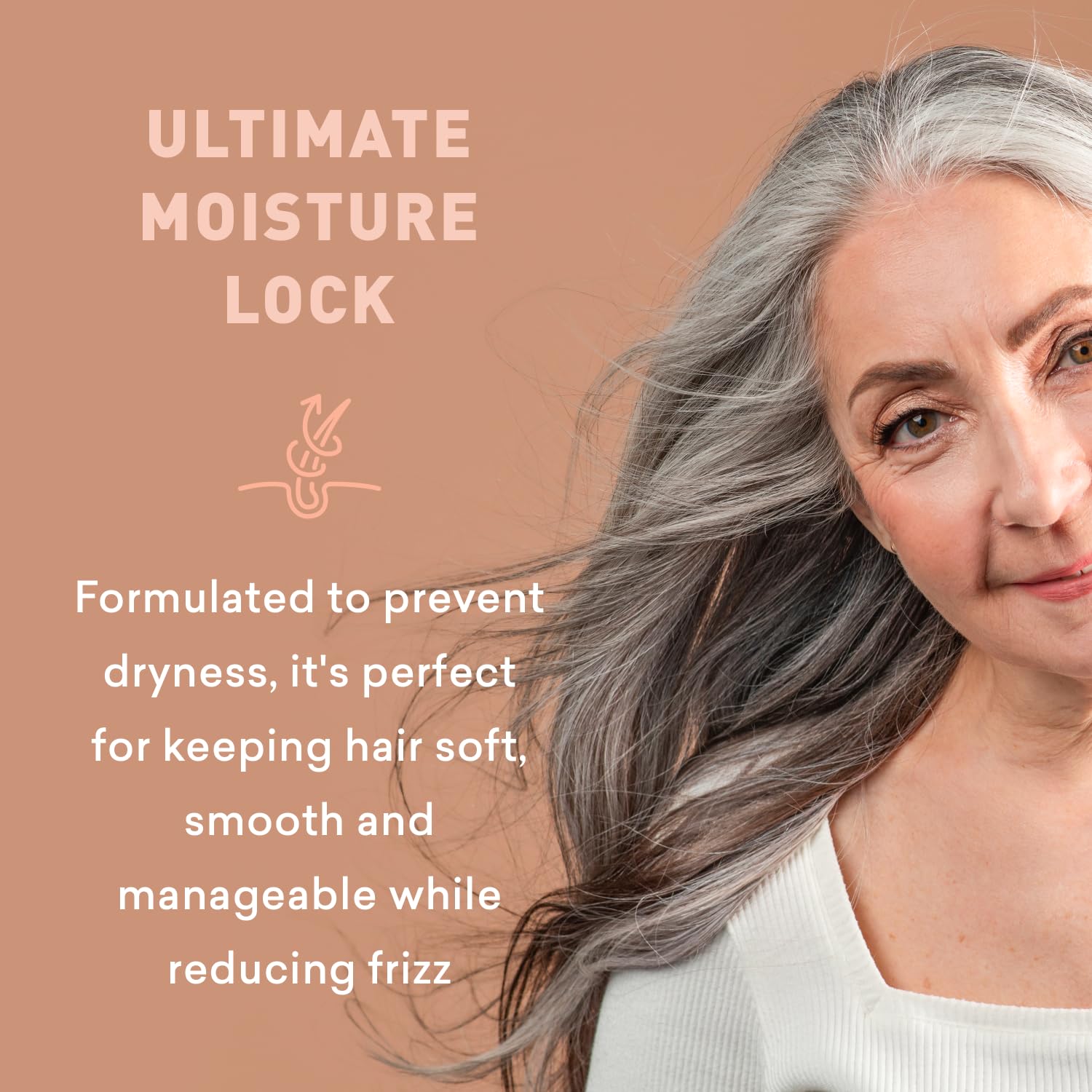 Just Nutritive Gray Hair Conditioner & Leave-In Conditioner 16 oz Duo – Moisturizing & Hydrating for Gray Hair with Natural Ingredients | Perfect for Dry, Damaged Hair at Home or Salon