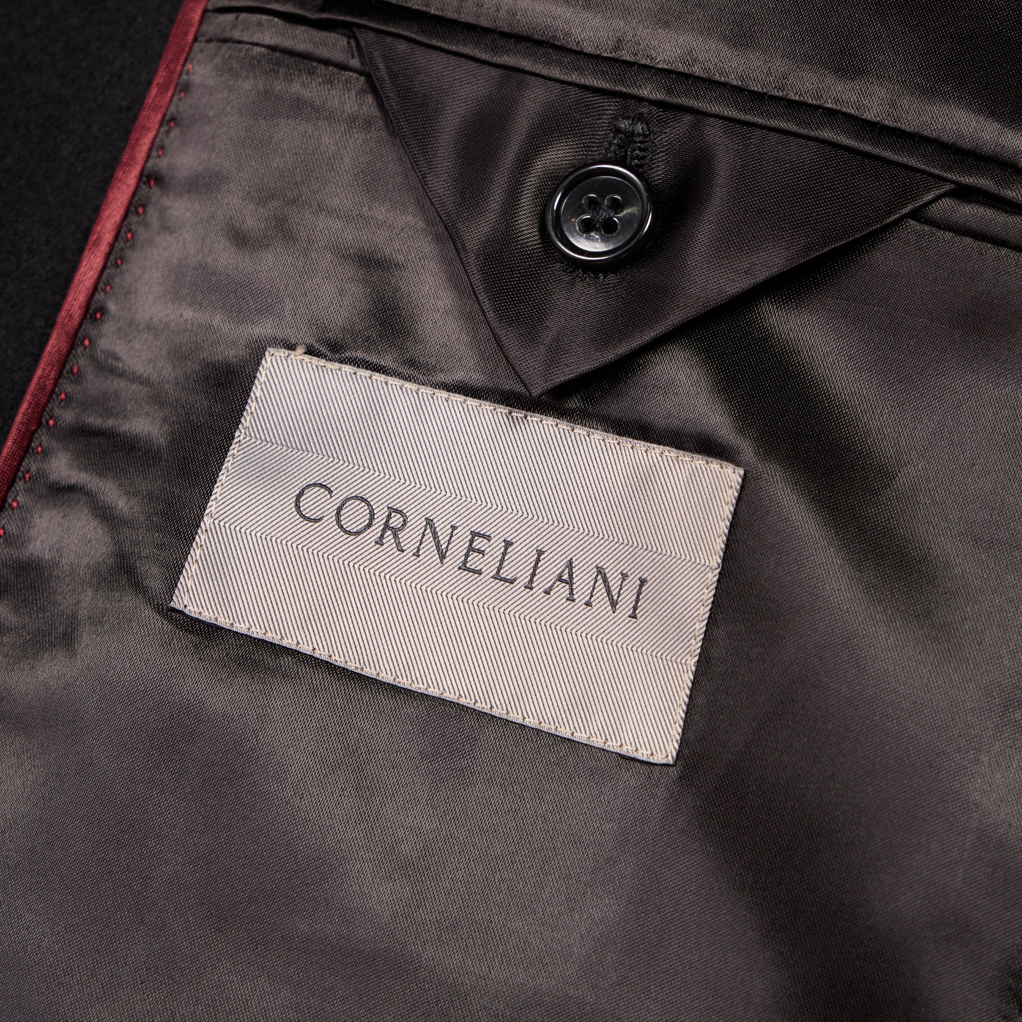 Premium CORNELIANI Men's Wool Top Coat - Classic Black Regular Fit for Business & Formal Occasions | Winter Overcoat for Office, Weddings & Special Events