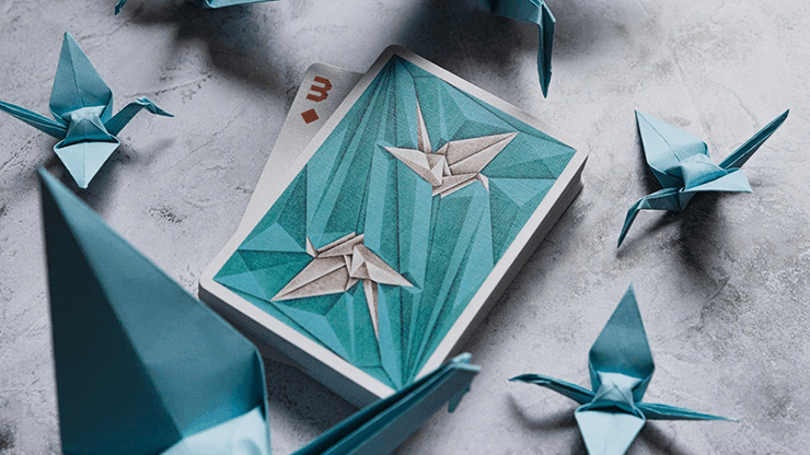 1000 Cranes Playing Cards V2 - Japanese Origami Crane Design Deck for Poker, Magic Tricks & Collectors - Perfect for Game Nights, Gifts & Cardistry