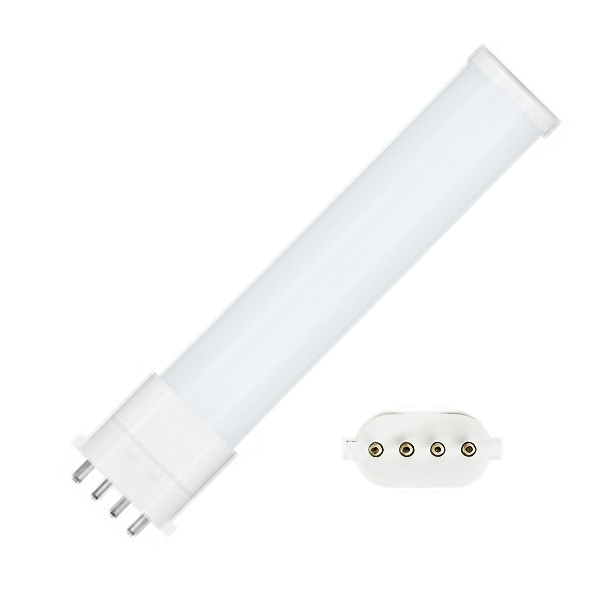 4 Pin PLL LED Bulb 5.5W 550lm Ballast Bypass 3000K Warm White 2Gx7 Base - Energy Saving Replacement for Fluorescent Lights, Perfect for Office, Kitchen, and Retail Lighting