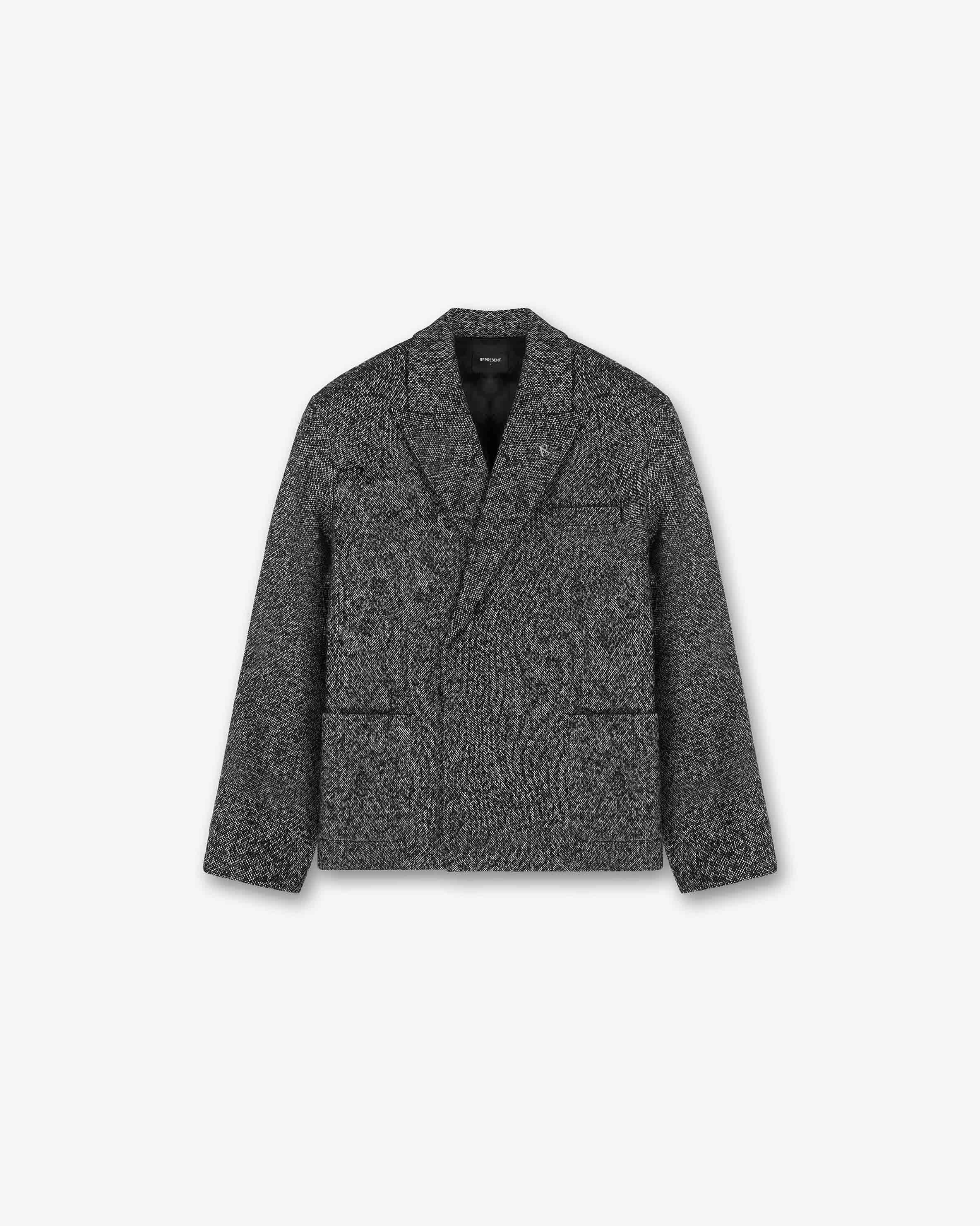 Elegant Double Breasted Blazer for Women - Trendy Marble Pattern Formal Jacket | Perfect for Office Wear, Business Meetings & Special Occasions