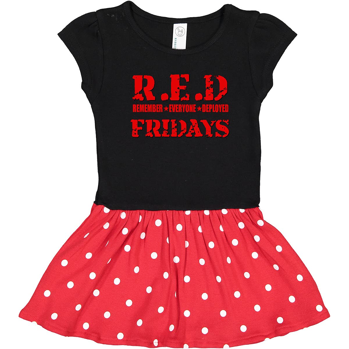 Inktastic Red Fridays Toddler Dress - Cute & Comfortable Girls' Outfit for Casual Wear, School, Holidays & Family Photos