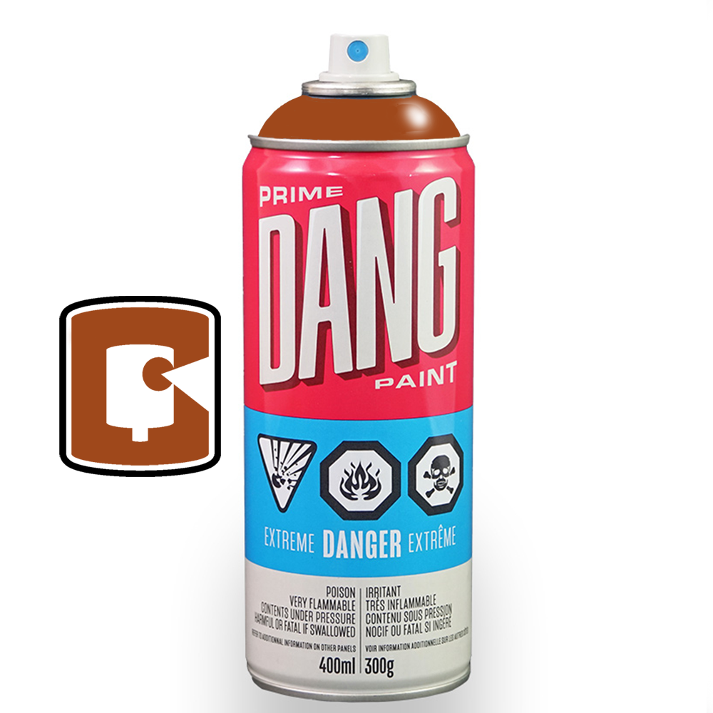 DANG Prime Spray Paint - 400ml Burnt Brown | High-Quality Aerosol Paint for DIY, Home Decor, Automotive & Craft Projects