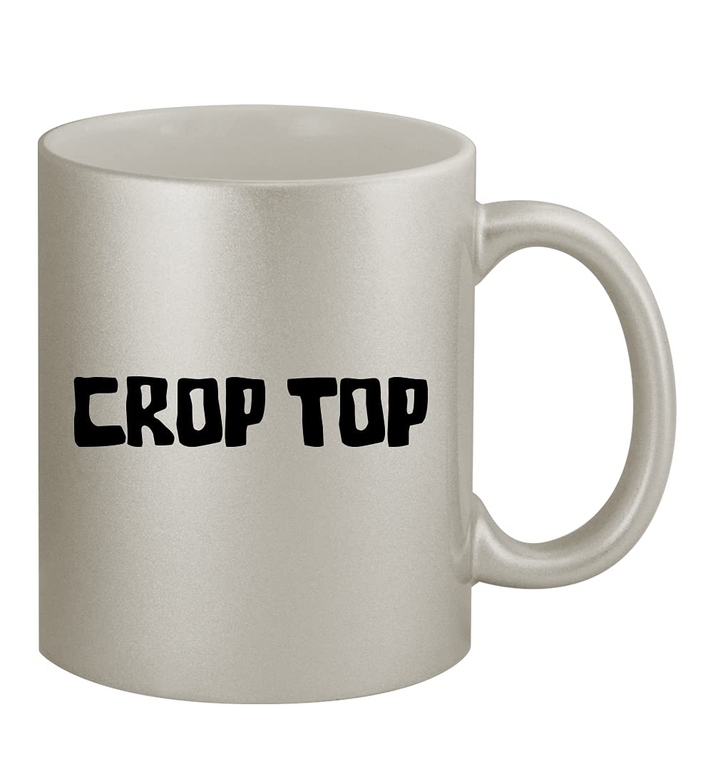 11oz Ceramic Silver Coffee Mug - Elegant Crop Top Design for Home, Office & Gifts | Perfect for Morning Coffee, Tea & Hot Beverages