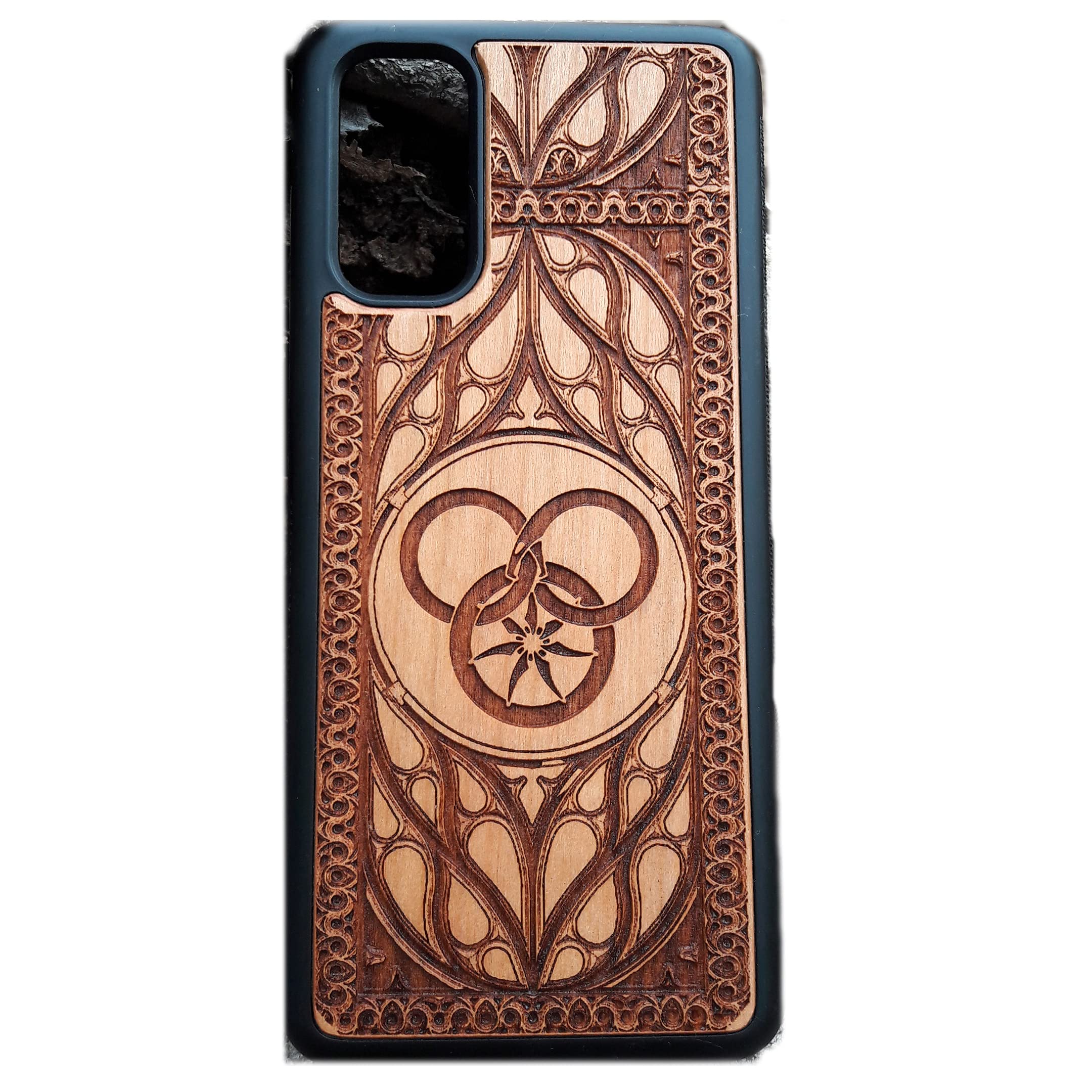 Laser Engraved Wood Phone Case for iPhone 16/15/14/13/12/11 Pro Max/Mini & Galaxy S25/S24/S23/S22/S21/S20 Ultra Plus - Eco-Friendly Slim Durable Wooden Cover - Perfect for Nature Lovers & Outdoor Enthusiasts