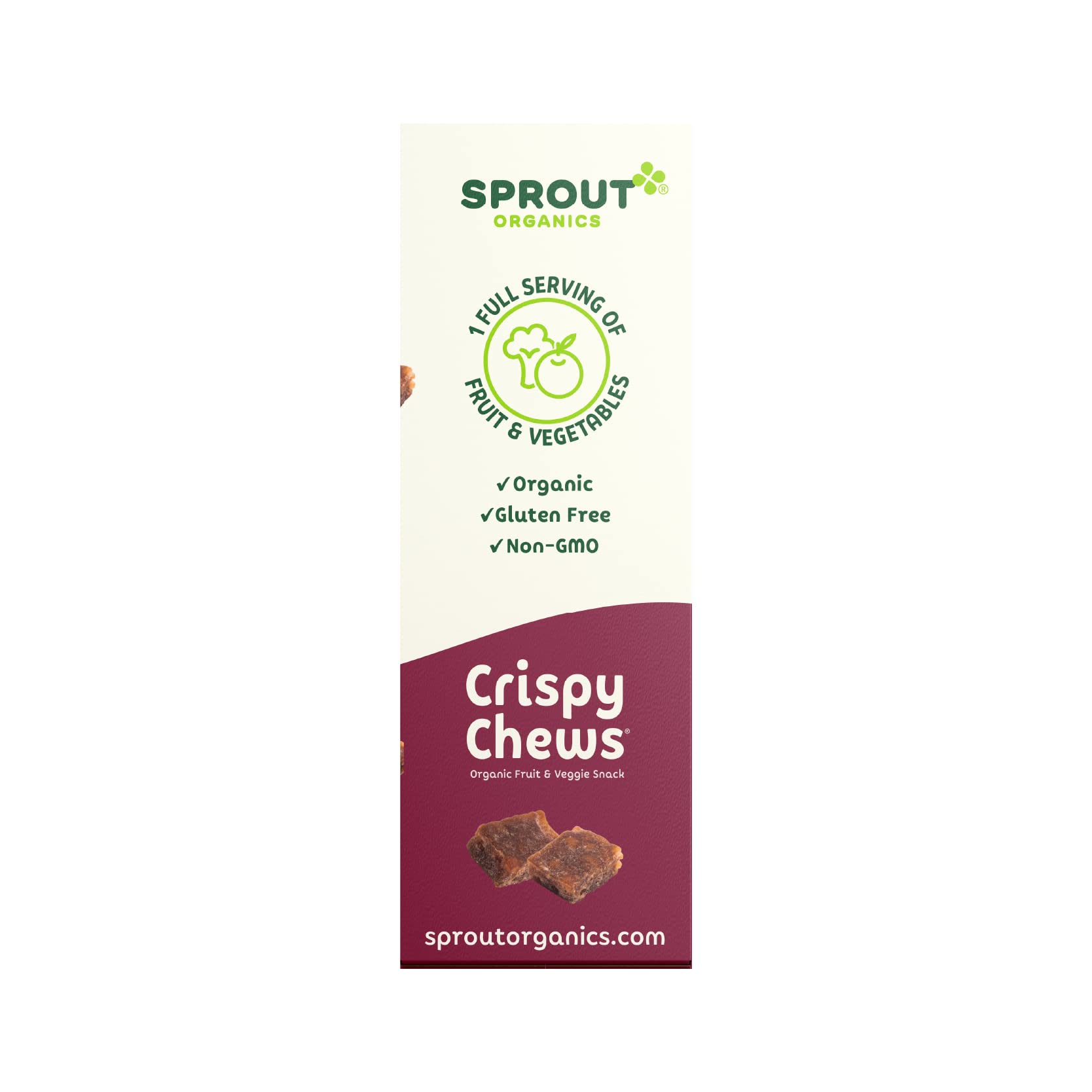 Organic Toddler Snacks - Sprout Crispy Chews Red Berry & Beet Flavor, 3.15oz (Pack of 10) | Healthy Kids Snacks for Daycare, Travel & On-the-Go | Gluten-Free & Non-GMO Baby Food Pouches