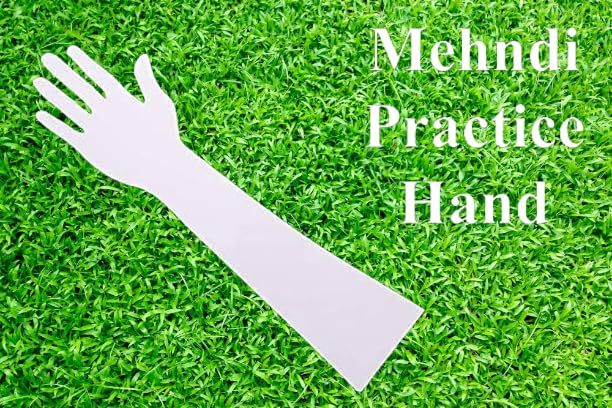 Naturehut White Acrylic Hand Practice Sheet for Henna & Mehandi Training - Reusable Acrylic Nail Art Template for Beginners & Professionals (Pack of 1) | Perfect for Salon, Home Practice & DIY Tattoo Designs
