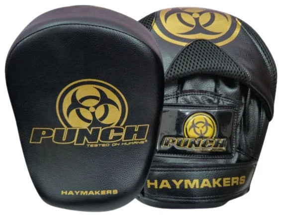 FOCUS PADS Urban™ HAYMAKER™ Black/Gold OSO - Premium MMA & Boxing Training Pads for Fighters and Coaches - Perfect for Sparring, Pad Work, and Combat Sports Training