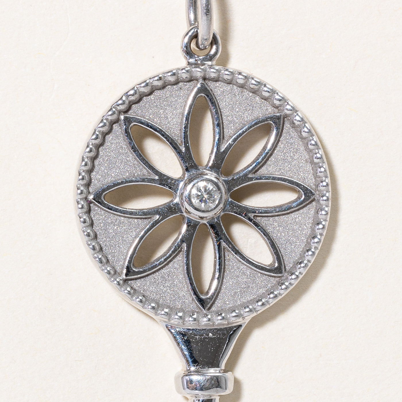 Tiffany & Co Tiffany Keys Daisy Key Pendant - 0.03ct Diamond Sterling Silver Necklace for Women | Perfect Gift for Birthday, Anniversary & Special Occasions
