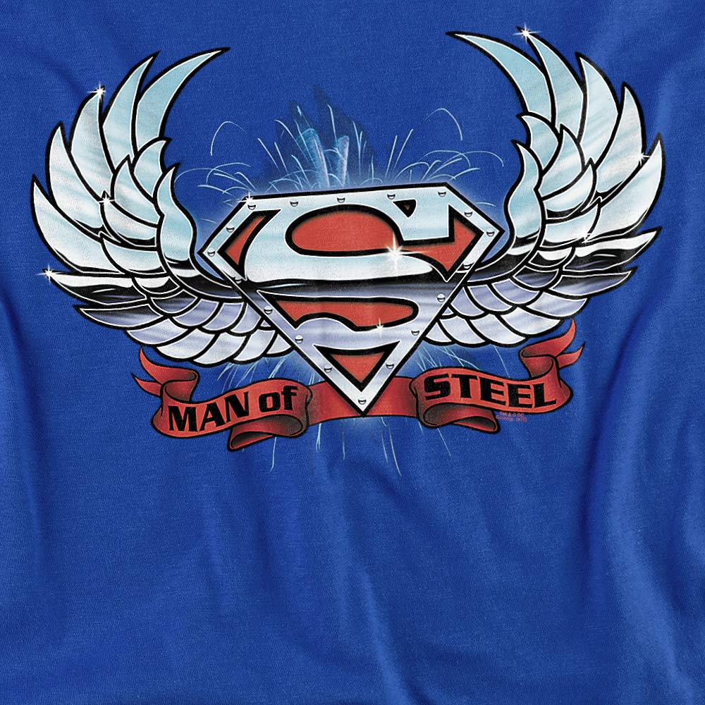Superman Chrome Wings Shield Graphic T-Shirt for Men & Women | Unisex Superhero Tee for Cosplay, Comic Con & Casual Wear
