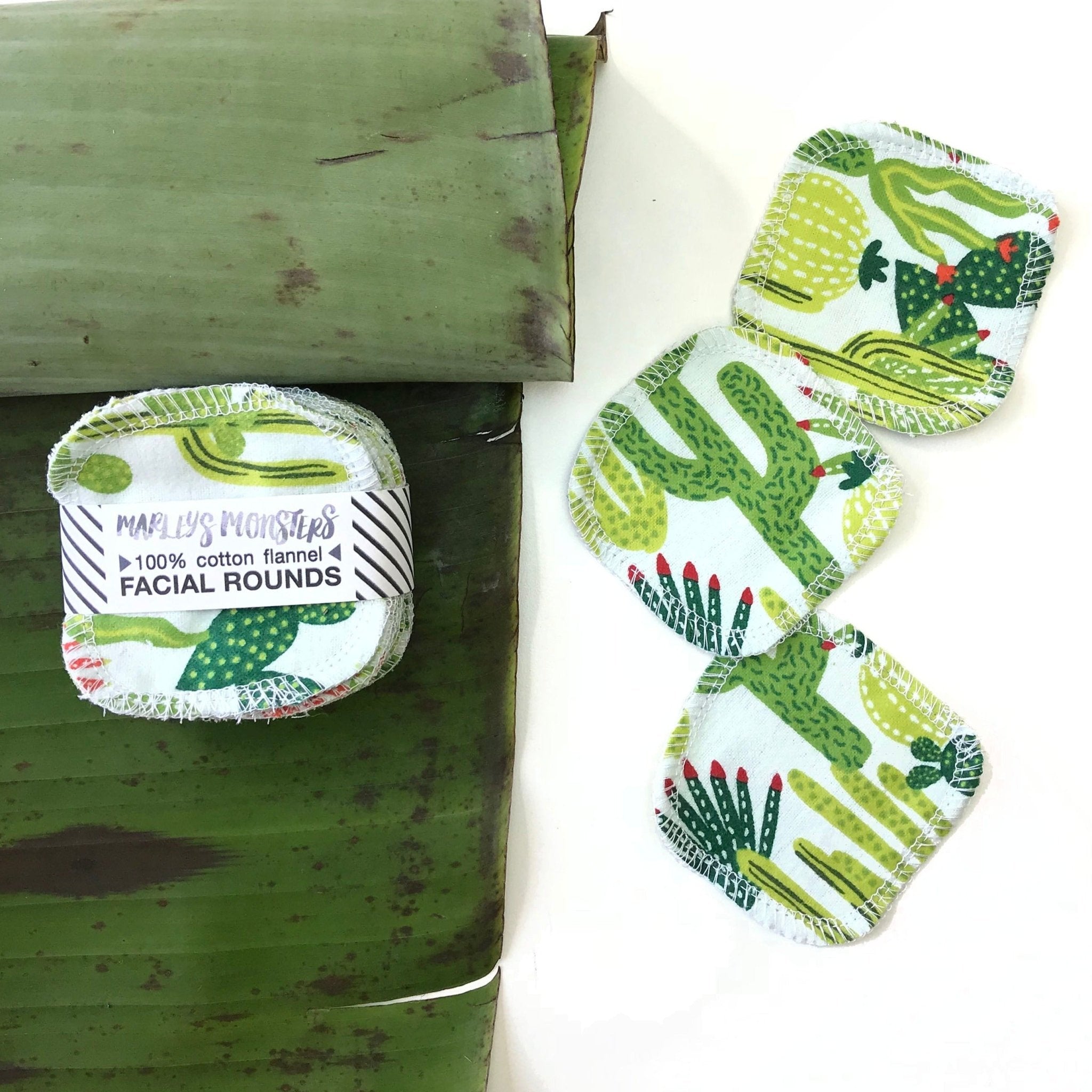 Organic Cotton Facial Rounds with Prints - Soft Reusable Makeup Remover Pads for Eco-Friendly Skincare & Makeup Removal - Perfect for Travel & Daily Beauty Routine