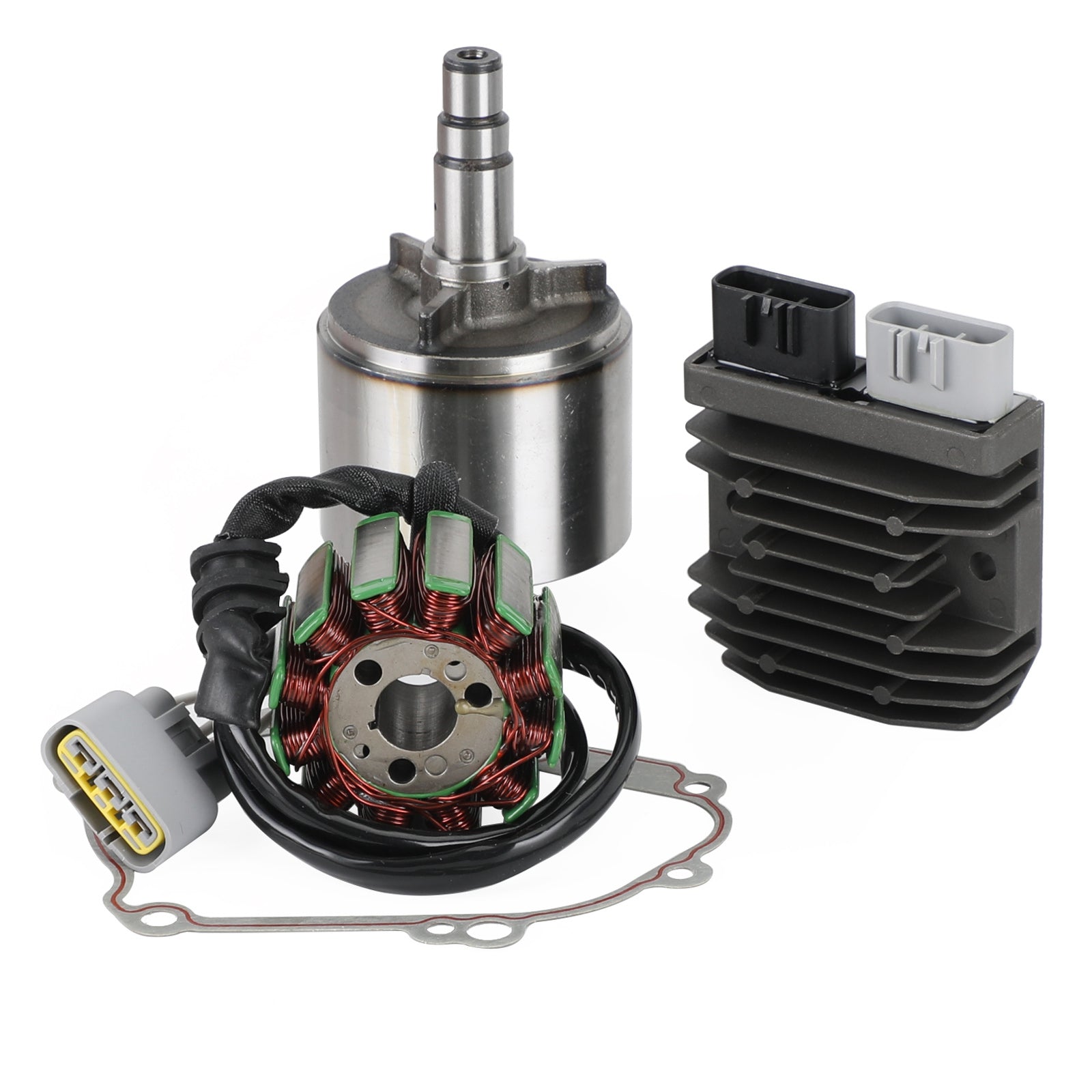 Yamaha R1 2004-2008 & FZ8N/FZ8S/FZ1 Flywheel Rotor, Stator, Regulator & Gasket Kit - Complete Engine Charging System Replacement for Motorcycle Repair & Performance Upgrade