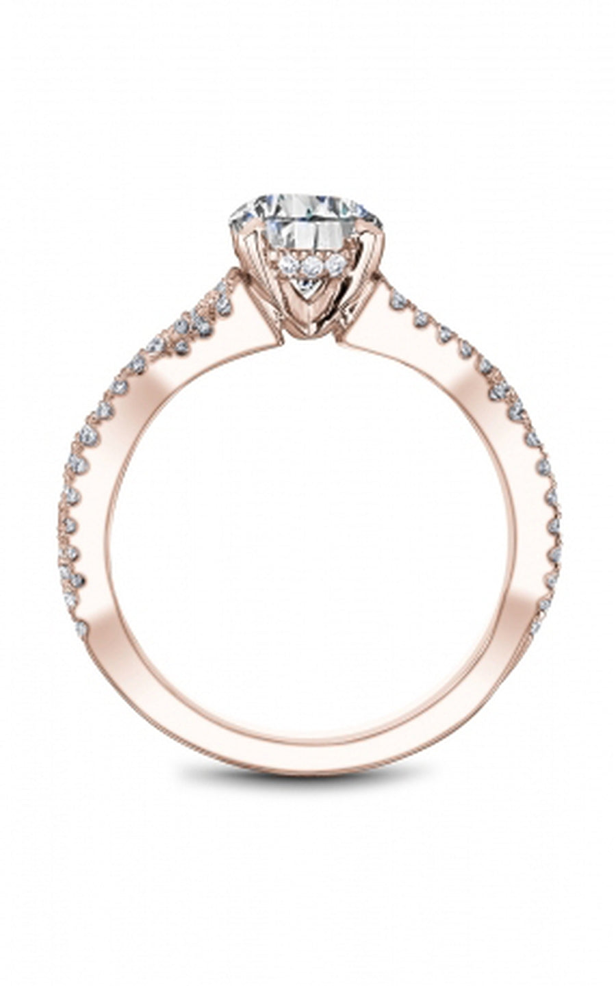 Noam Carver B522 01RA Diamond Engagement Ring for Women - 14K White Gold Bridal Wedding Band, Perfect for Proposals, Anniversaries & Special Occasions