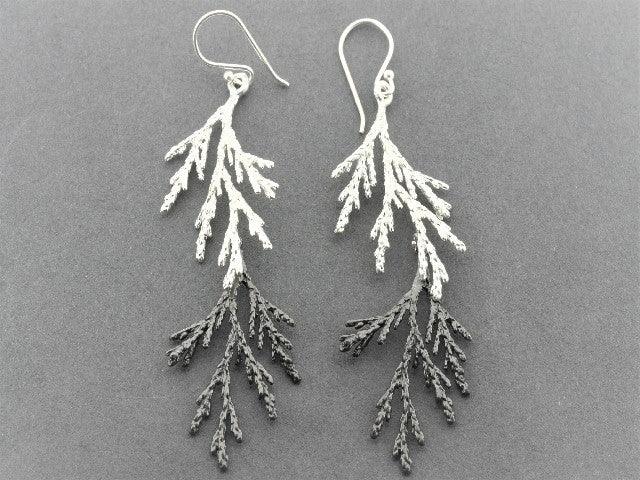 Stylish Lawson Cypress Earrings in Silver & Oxidized Finish - Perfect for Casual Wear, Parties, and Gift Giving