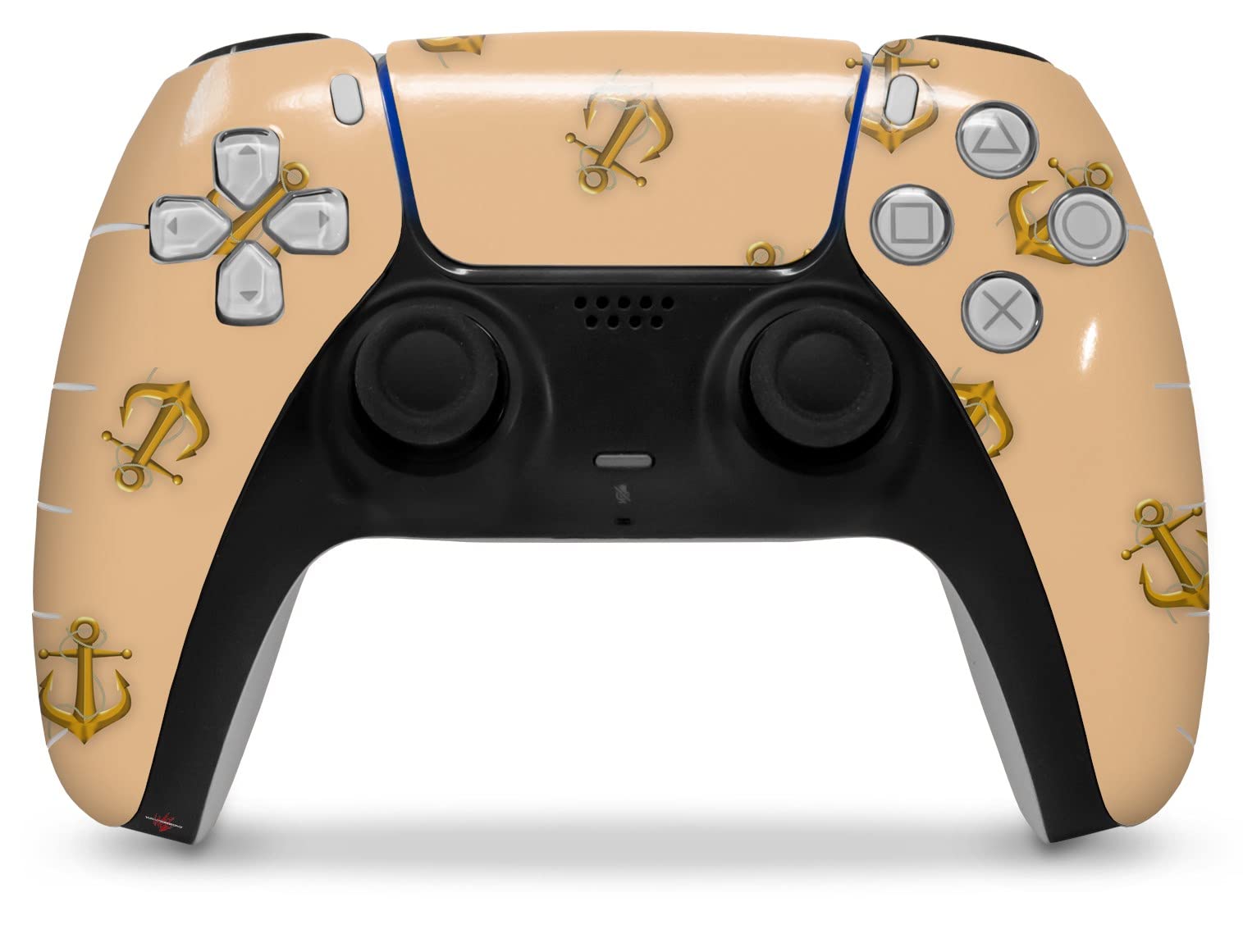 PS5 DualSense Controller Skin Wrap - Anchors Away Peach for Gaming & Protection