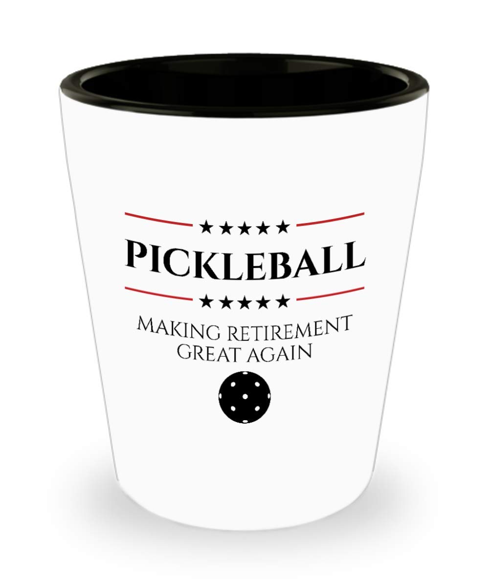 Funny Pickleball Shot Glass - Hilarious Retirement Gift for Pickleball Lovers - Perfect for Parties, Gag Gifts & Sports Enthusiasts