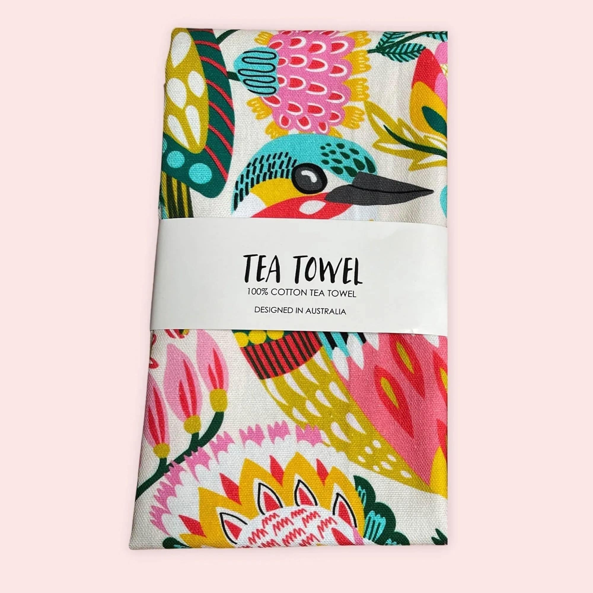 Kingfishers Tea Towel - Colorful Cotton Kitchen Decor for Drying Dishes & Stylish Home Decor | Perfect for Cooking, Baking & Farmhouse Style Kitchens
