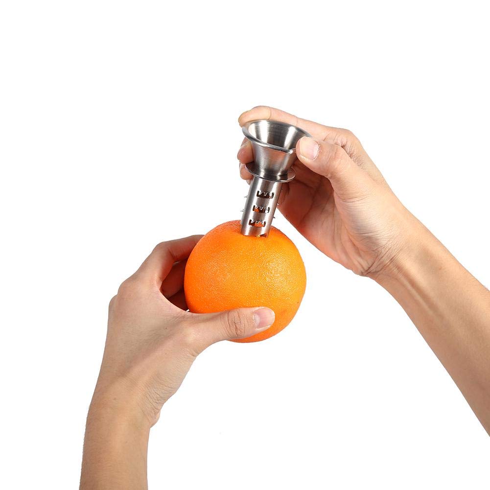 Premium Stainless Steel Manual Citrus Juicer - Handheld Orange Lemon Lime Squeezer for Fresh Juice - Perfect for Kitchen, Bar, Camping & Healthy Breakfast