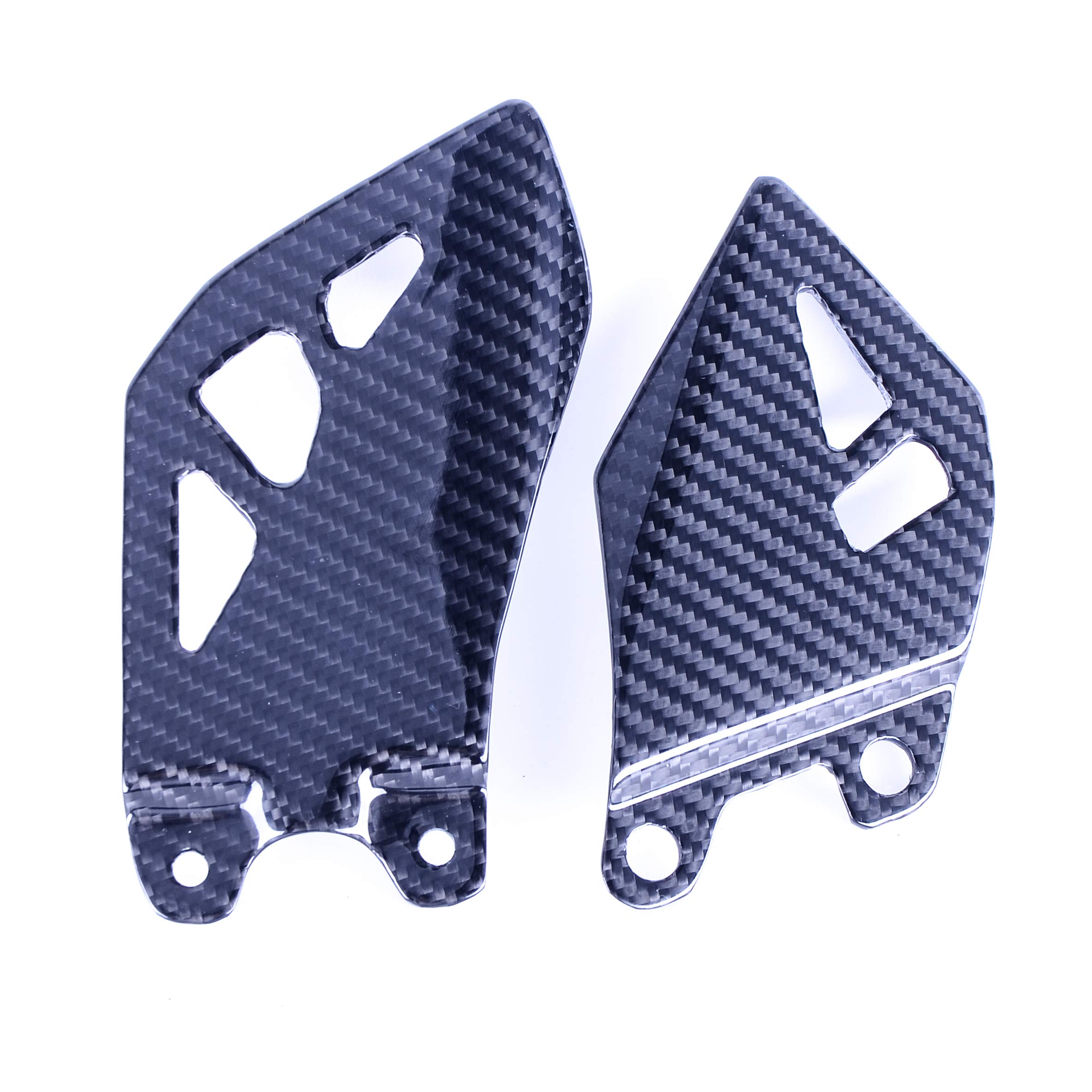 Best Carbon Fiber Heel Guards & Foot Peg Plates for 2011-2019 Kawasaki ZX10R - Twill Weave Design - Motorcycle Accessories for Enhanced Grip & Style - Perfect for Racing & Street Riding