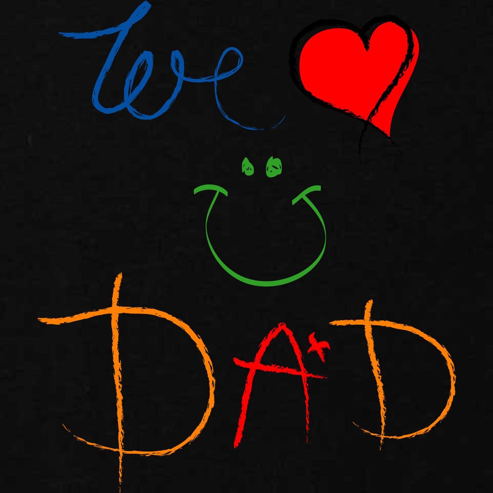Dad Maternity T-Shirt for Women - 'We Love You Dad' Ruched Side Dark Tee | Comfortable Pregnancy Shirt for Expecting Moms, Baby Shower & Family Photos