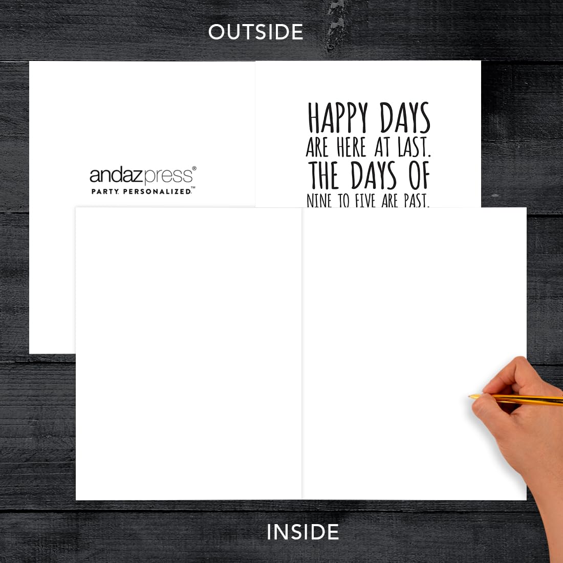 Funny Jumbo Retirement Card with Envelope - 8.5 x 11 Inch Greeting Card Featuring Heartwarming Retirement Poem - Perfect for Retirement Parties, Office Farewells & Milestone Celebrations