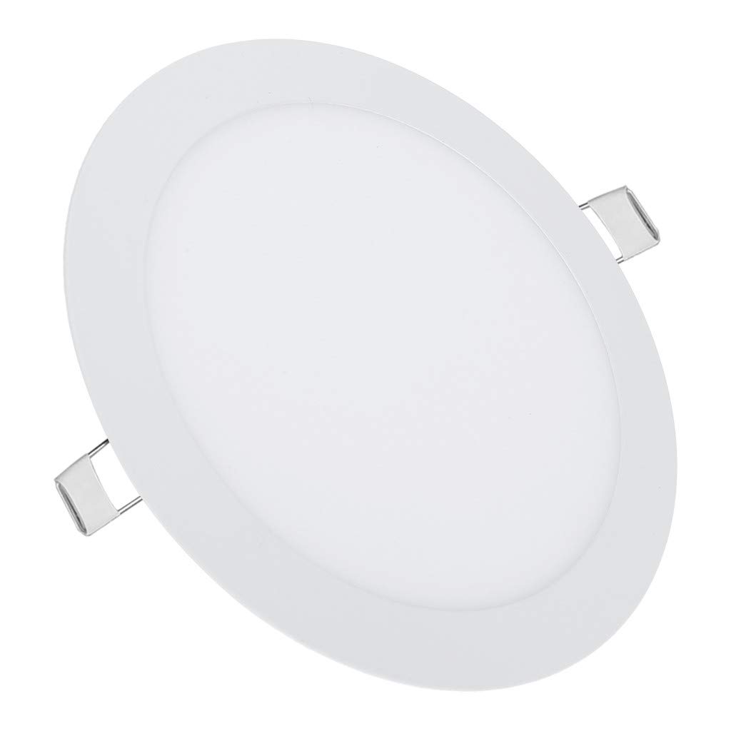 VISDRON LED Panel Lights - 4PC Ultra Slim Recessed Ceiling Lights, Energy Efficient LED Downlights for Home & Office - White Industrial Lighting Fixtures (Perfect for Basements, Kitchens, and Commercial Spaces)