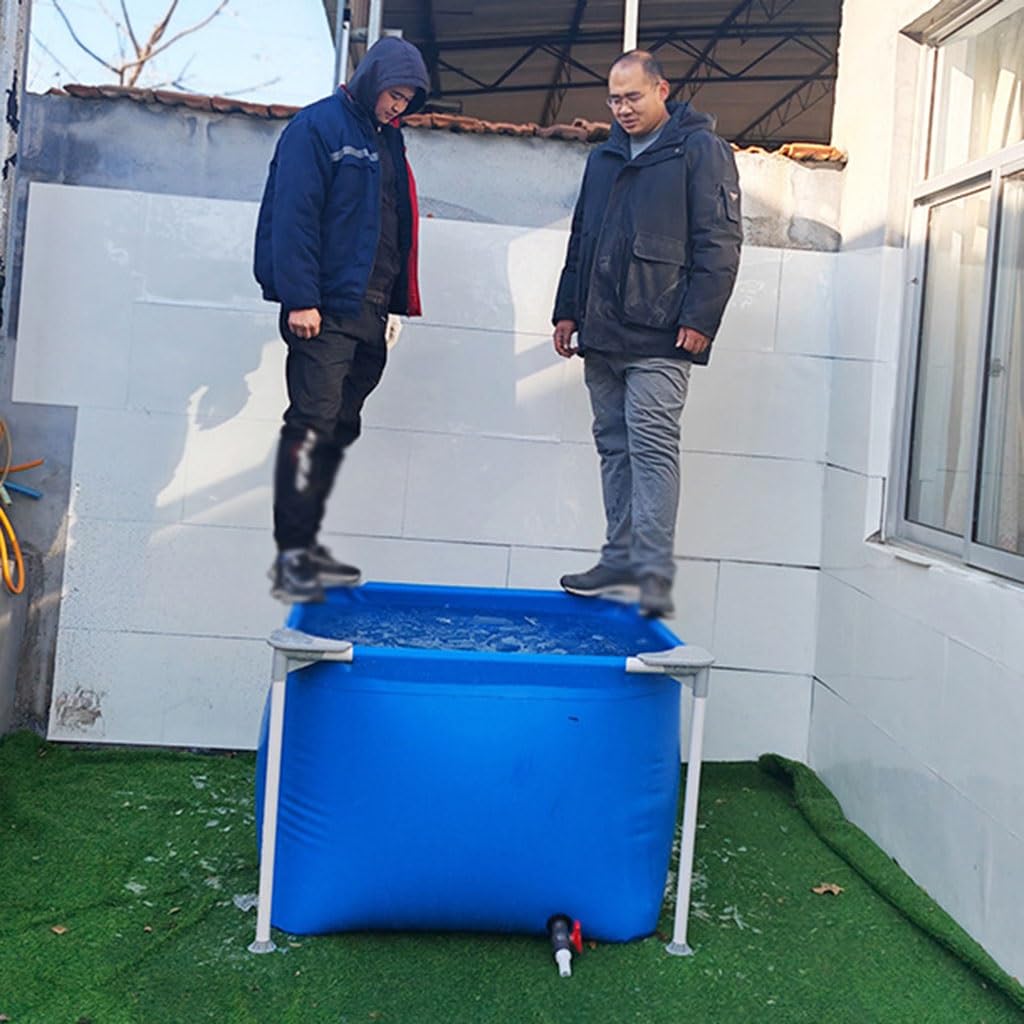 Above Ground Pool - Foldable Outdoor PVC Fish Pond for Home & Garden, Portable Breeding Frame for Koi, Goldfish - Perfect for Backyard, Patio, Farm Use