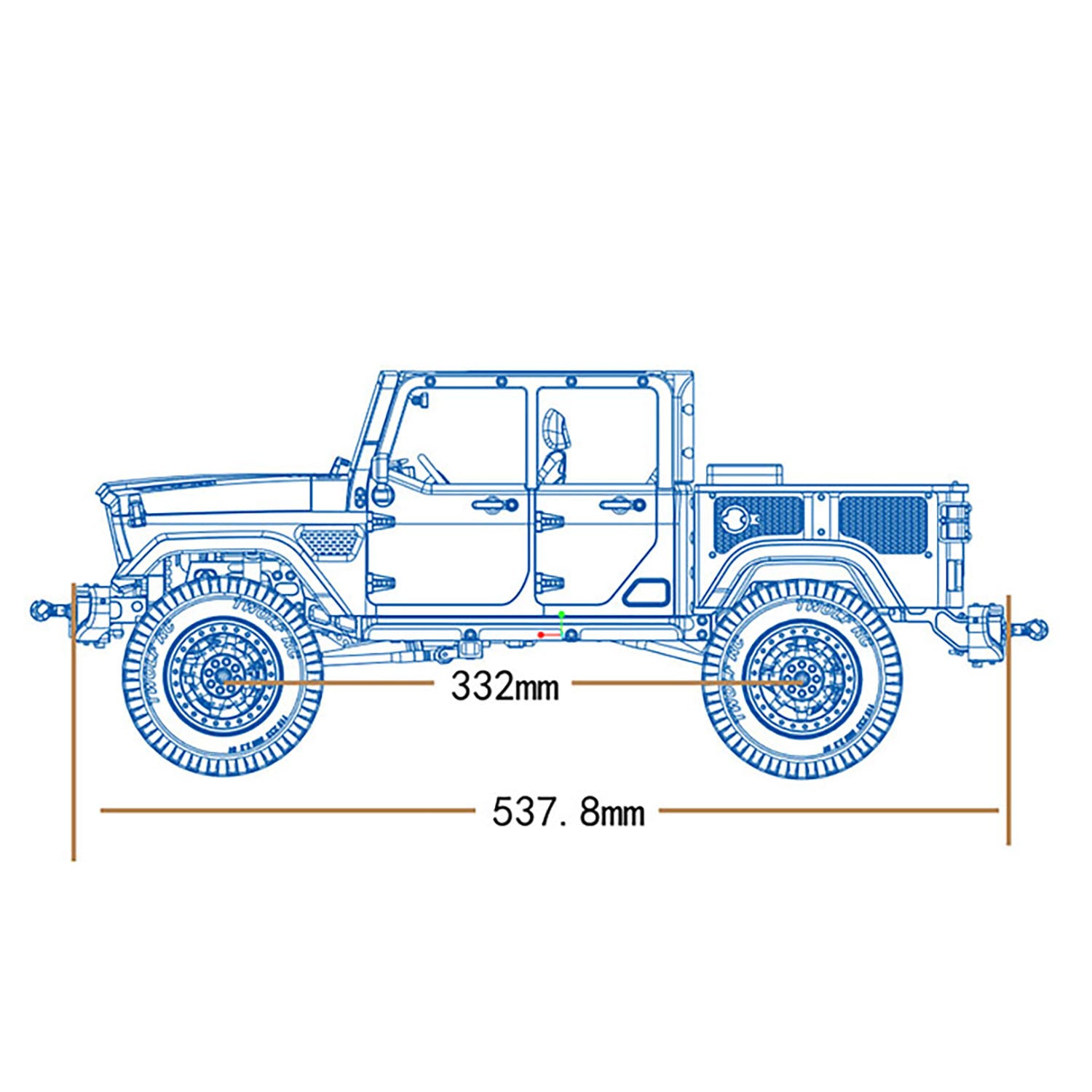 1/10 TW715 RTR RC Off-Road Metal Crawler Truck - Remote Control Climbing Vehicle with Realistic Sounds, LED Lights, Smoke & Winch - DIY Parts & Model for Adults - Perfect for Rock Crawling, Trail Adventures & Off-Road Enthusiasts