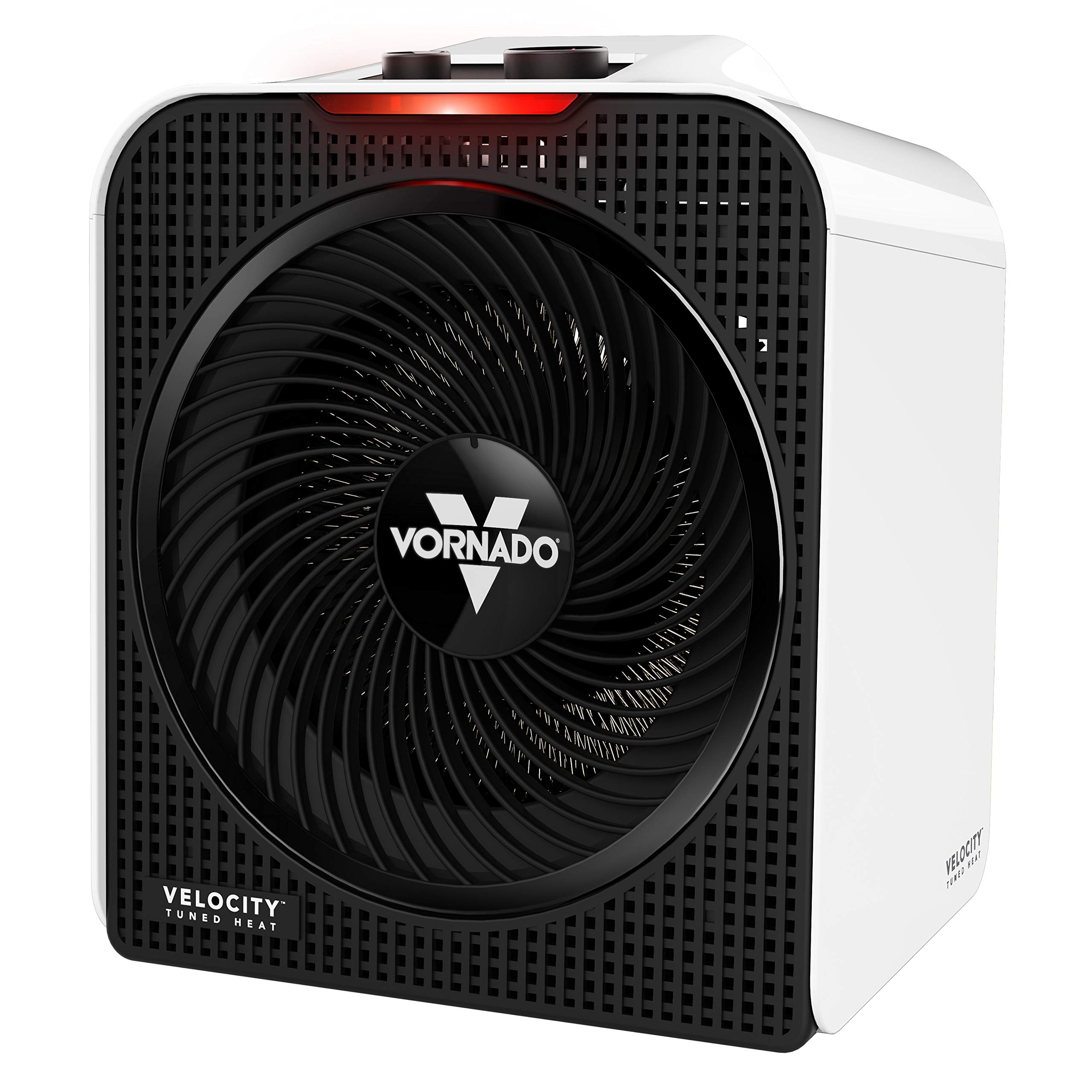Vornado Velocity 3 Small White Space Heater with 3 Heat Settings & Adjustable Thermostat - Quiet Portable Electric Heater for Bedroom, Office & Home Use - Advanced Safety Features & Energy Efficient
