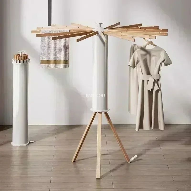 Foldable Tripod Clothes Drying Rack - Portable Laundry Rack for Indoor/Outdoor Use - Space Saving Garment Organizer for Apartments, Camping & Travel