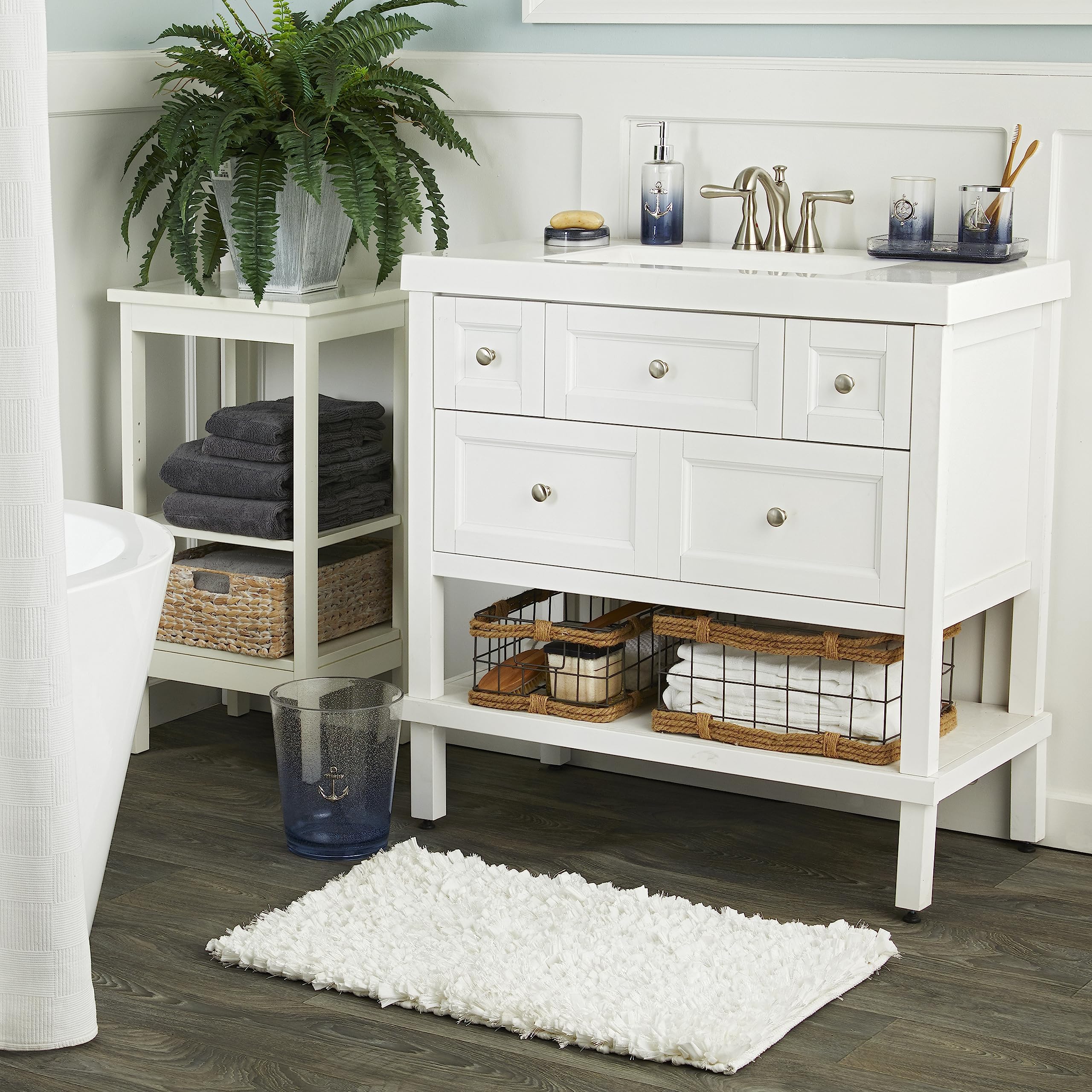 SKL Home Anchors Soap Dish - Bathroom & Kitchen Organizer