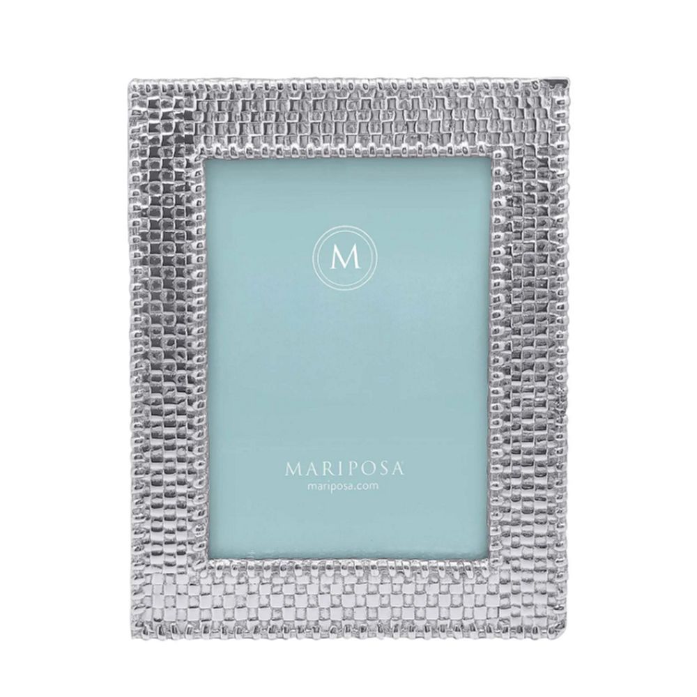 Mariposa Small Basketweave Frame - Elegant Handwoven Wall Decor for Home & Office - Perfect for Displaying Photos, Artwork, and Memories