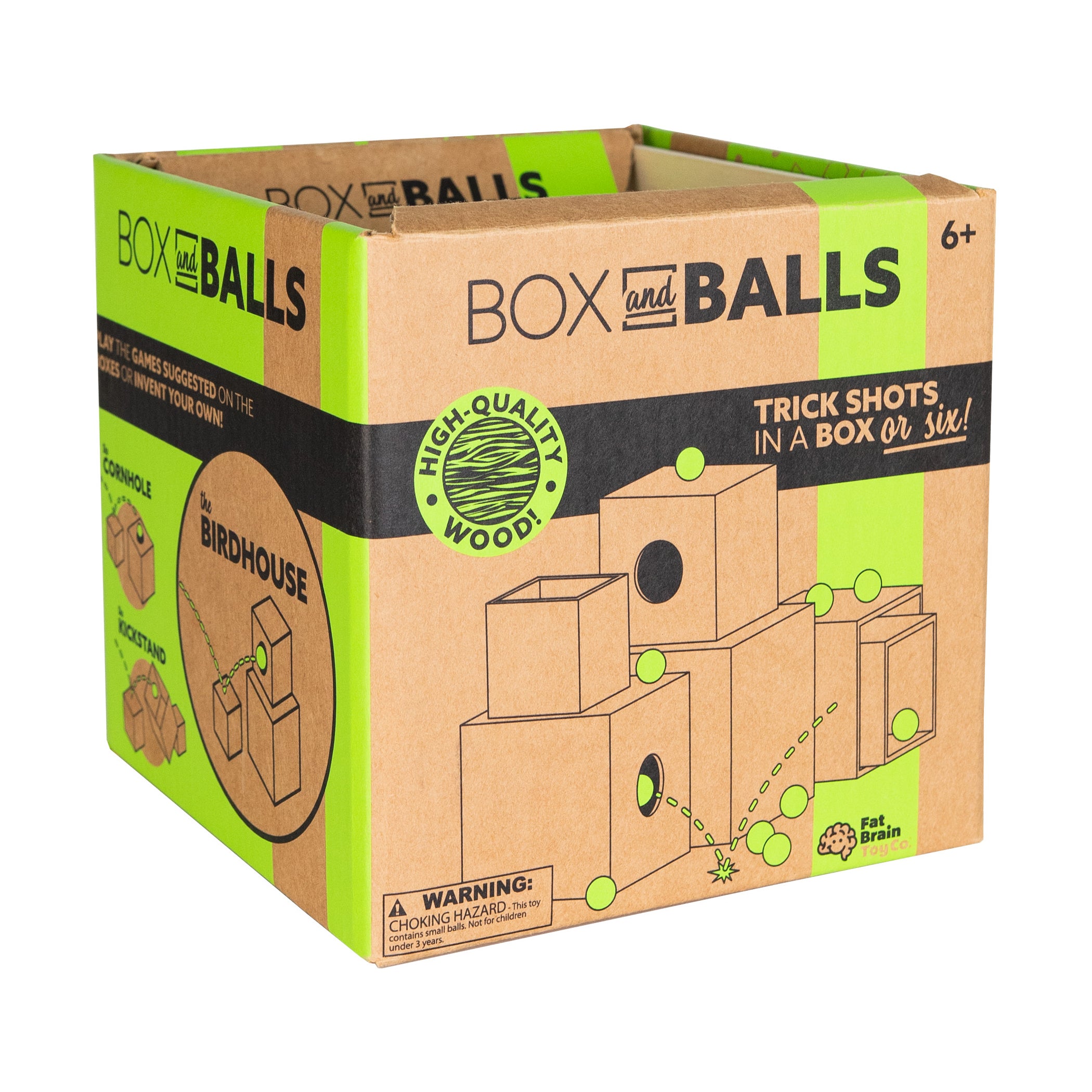 Classic Wooden Trick Shot Game Set - Box and Balls for Skill Challenge | Fun Family Board Game for Parties, Gifts & Indoor Entertainment