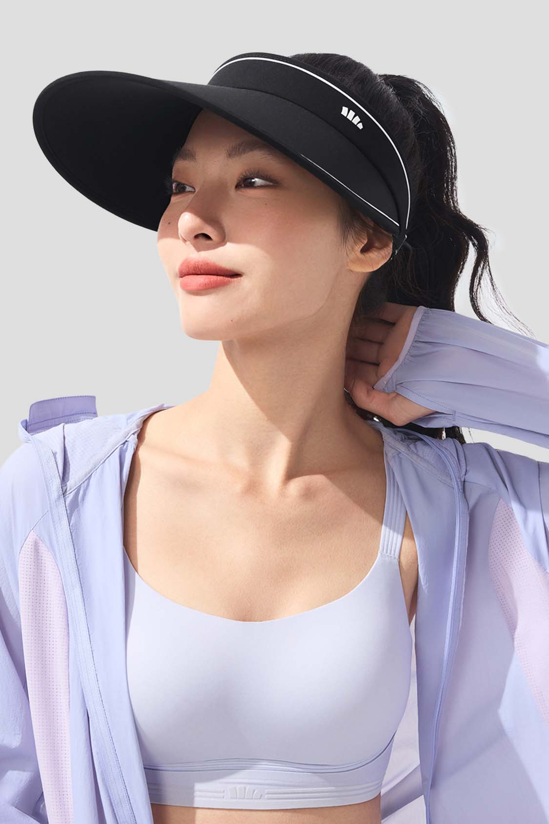 Guji Wide Brim Women's Sun Visor Hat UPF50+ for Outdoor Activities - Beach, Golf, Hiking & Gardening (BM569)