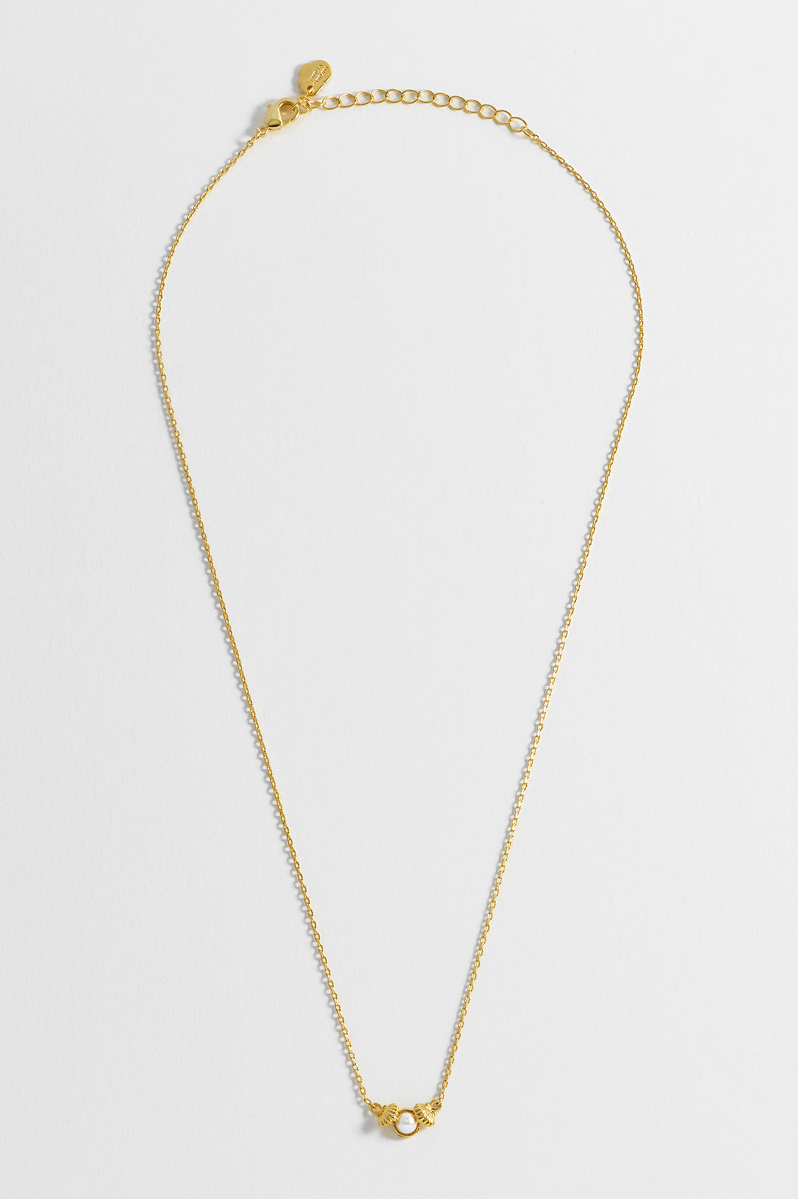 Elegant Pearl Scallop Pendant Necklace - 18K Gold Plated Women's Jewelry Gift for Anniversary, Birthday & Special Occasions | Perfect for Weddings, Parties & Date Nights