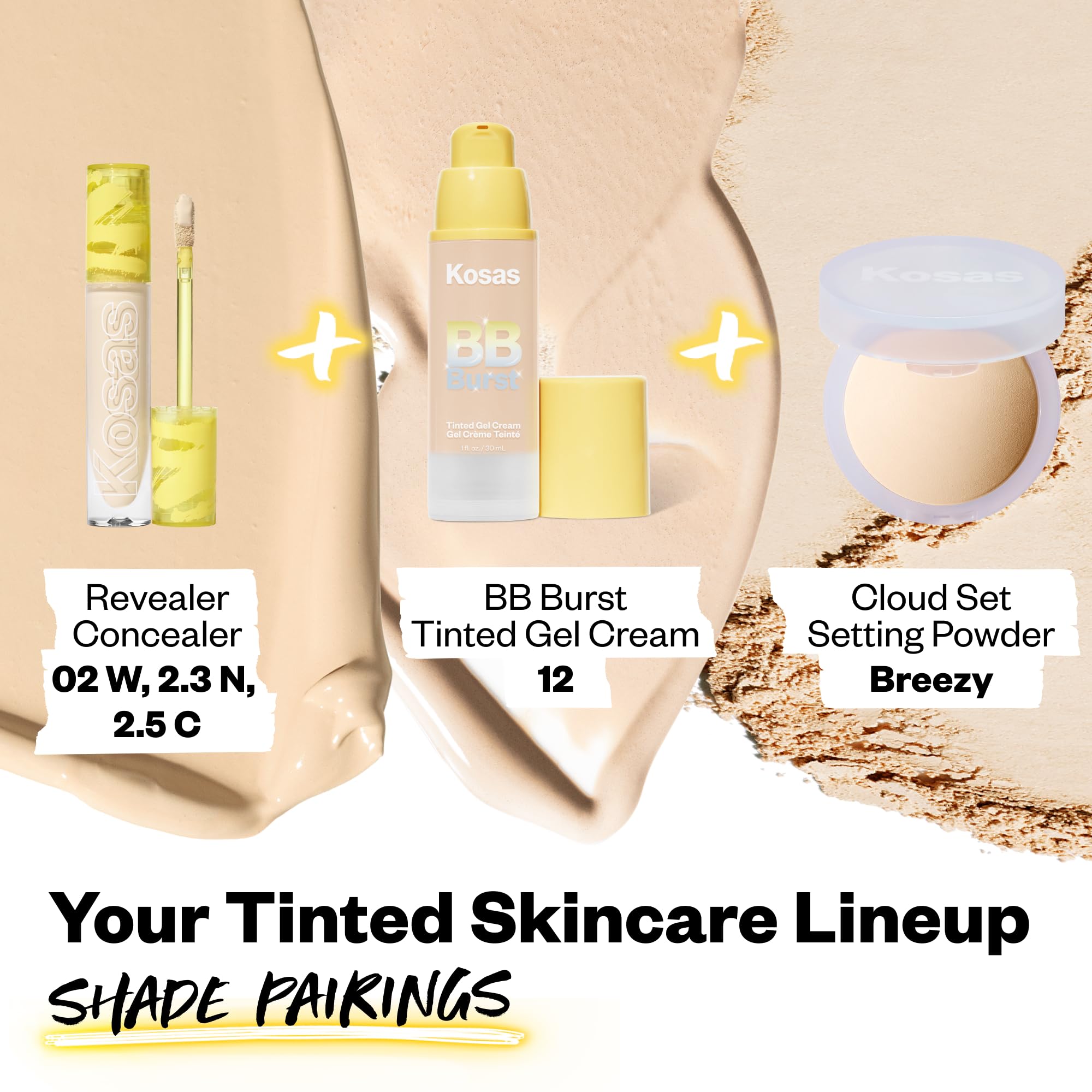 Kosas BB Burst Tinted Face Gel Cream - Lightweight Buildable Coverage, Hydrating & Moisturizing, Smooths Skin & Supports Collagen - Light Neutral 12 (1 Oz/30 ML) - Perfect for Daily Wear, Natural Makeup Looks & On-The-Go Touch Ups